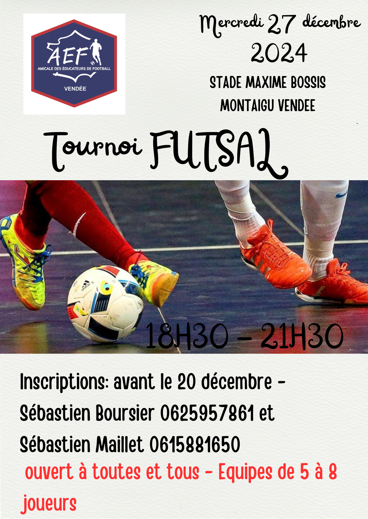 You are currently viewing Tournoi Futsal mercredi 27 décembre 2023