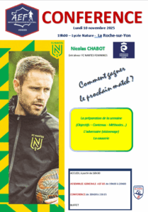 AG Conférence avec Nicolas Chabot, Coach FC NANTES Féminines